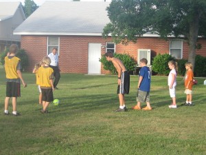 Island soccer at the Baptist Church field