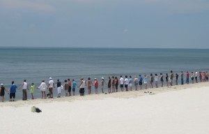 Hands Across the Sand at Dauphin Island, Alabama