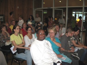 Part of the concerned audience behind me, photographed July 6, 2010