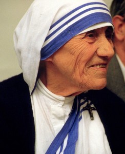 Mother Theresa photographed by Wikimedia-Commons User Túrelio.