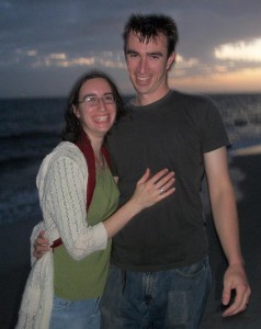 Vera and Ryan on Dauphin Island beach for Thanksgving 2010